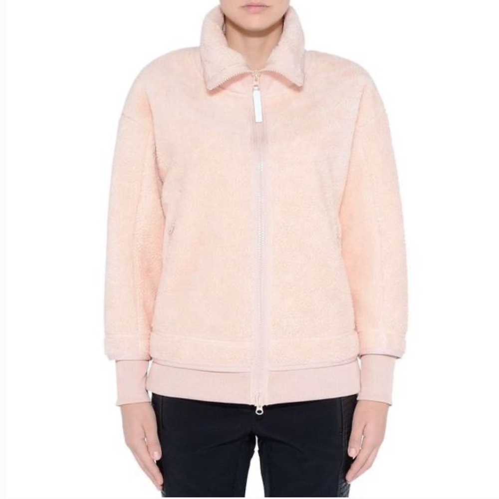 Adidas by Stella McCartney Rose Teddy Fleece Zip Up Jacket
